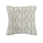 NALIN ΔΙΑΚΟΣΜΗΤΙΚΟ ΜΑΞΙΛΑΡΙ MACRAME 45x45cm ΒΑΜΒΑΚΙ IVORY POLYESTER 029112
