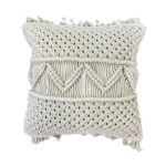 KAIA ΔΙΑΚΟΣΜΗΤΙΚΟ ΜΑΞΙΛΑΡΙ MACRAME 45x45cm ΒΑΜΒΑΚΙ IVORY POLYESTER 029114