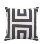 KEYA ΔΙΑΚΟΣΜΗΤΙΚΟ ΜΑΞΙΛΑΡΙ 45x45cm ΒΑΜΒΑΚΙ ΜΑΥΡΟ ΛΕΥΚΟ POLYESTER 029119