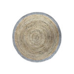 INES ΧΑΛΑΚΙ ΣΤΡΟΓΓΥΛΟ 120x120cm ΒΑΜΒΑΚΙ ΦΥΣΙΚΟ ΓΚΡΙ ΓΙΟΥΤΑ 029142