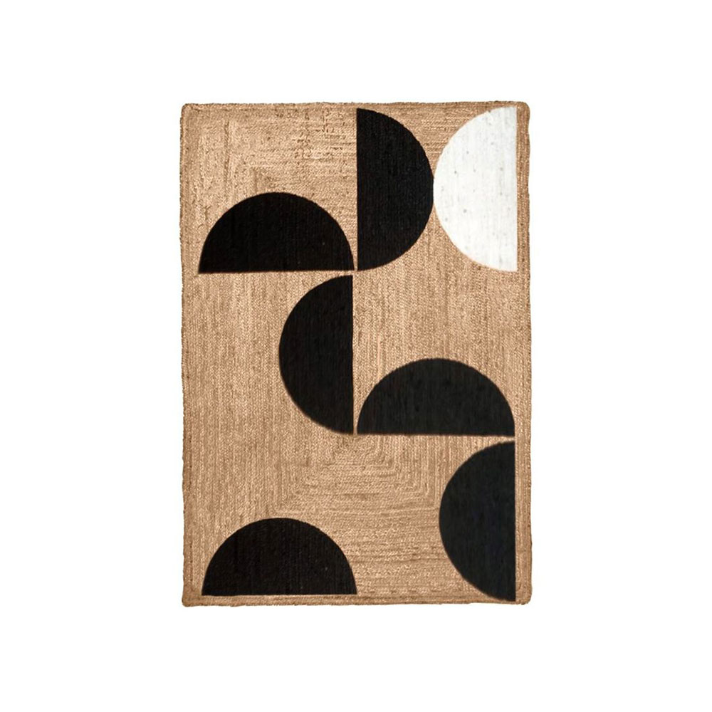 029148-ZXrPt-first-_1 ANISA ΧΑΛΙ ΣΑΛΟΝΙΟΥ 140x210cm ΒΑΜΒΑΚΙ ΦΥΣΙΚΟ ΜΑΥΡΟ ΓΙΟΥΤΑ ΛΕΥΚΟ 029148 - Image 1