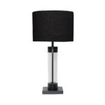 TREMONT ΦΩΤΙΣΤΙΚΟ ΕΠΙΤΡΑΠΕΖΙΟ 36x36x62cm ΣΙΔΕΡΟ ΜΑΥΡΟ ΜΑΤ ΓΥΑΛΙ ΜΑΥΡΟ 029211