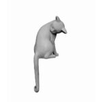 SITTING CAT ΔΙΑΚΟΣΜΗΤΙΚΗ ΓΑΤΑ 34x29x80cm ΤΕΧΝΗΤΗ ΠΕΤΡΑ ΓΚΡΙ 029262