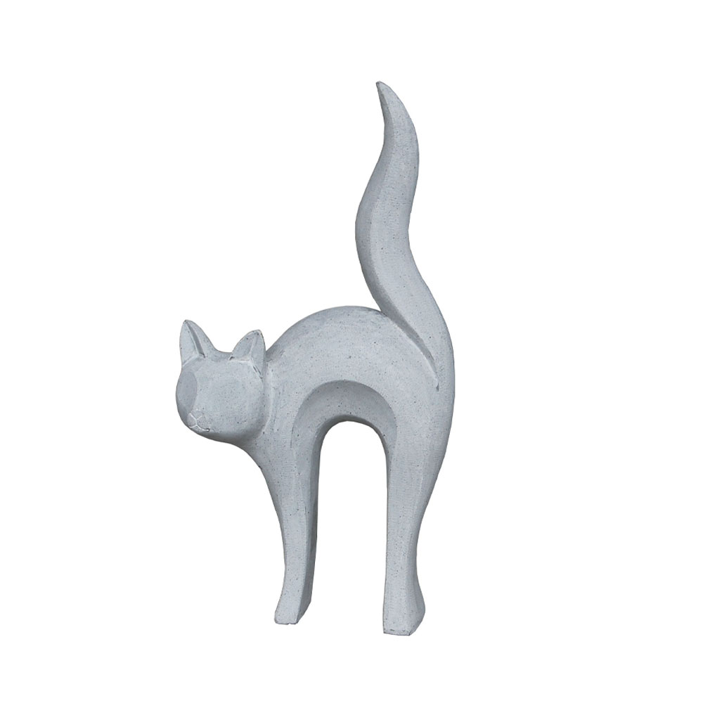 029264-nVvHw-first-_1 CAT STATUE ΔΙΑΚΟΣΜΗΤΙΚΗ ΓΑΤΑ 31x15x62cm ΤΕΧΝΗΤΗ ΠΕΤΡΑ ΓΚΡΙ 029264 - Image 1