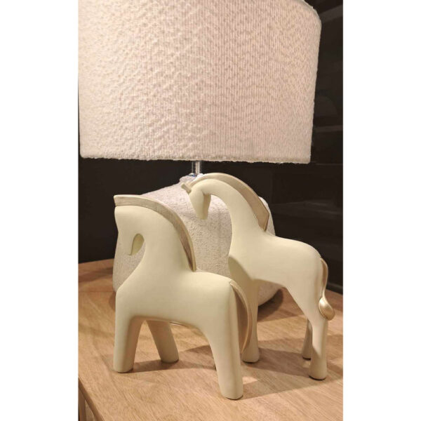 JASPER ΔΙΑΚΟΣΜΗΤΙΚΟ ΑΛΟΓΟ 19x6x23cm POLYRESIN ΜΠΕΖ ΧΡΥΣΟ 029671 - Image 2