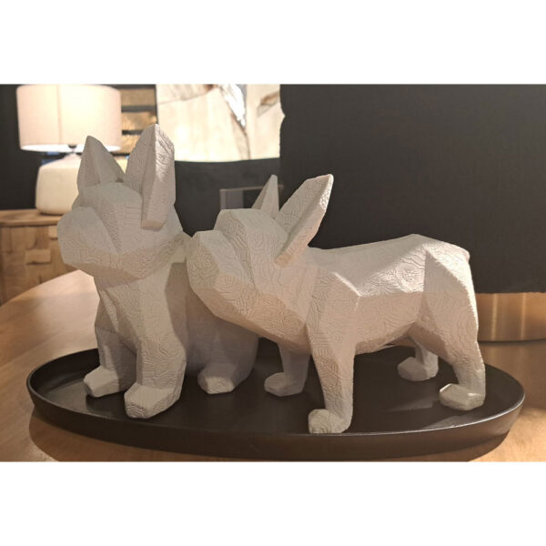 MONTY A ΔΙΑΚΟΣΜΗΤΙΚΟ ΣΚΥΛΟΣ 23x12x18cm POLYRESIN ΛΕΥΚΟ 029691 - Image 2