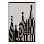 ART BOTTLES ΠΙΝΑΚΑΣ ΔΙΑΚΟΣΜΗΣΗΣ 83x123x4cm ΚΑΜΒΑΣ ΠΟΛΥΧΡΩΜΟ ΞΥΛΟ ΜΑΥΡΟ 029728