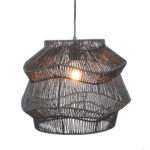 ZANZIBAR B ΦΩΤΙΣΤΙΚΟ ΟΡΟΦΗΣ 36x36x30cm ΜΕΤΑΛΛΟ ΜΑΥΡΟ ΣΧΟΙΝΙ 029793