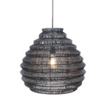 SOLEIL ΦΩΤΙΣΤΙΚΟ ΟΡΟΦΗΣ 49x49x45cm ΜΕΤΑΛΛΟ ΜΑΥΡΟ ΣΧΟΙΝΙ 029794