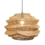 BAMBUSA ΦΩΤΙΣΤΙΚΟ ΟΡΟΦΗΣ 48x48x32cm ΜΕΤΑΛΛΟ ΦΥΣΙΚΟ ΣΧΟΙΝΙ 029801