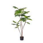 BREADFRUIT TREE ΔΕΝΤΡΟ ΤΕΧΝΗΤΟ ΣΕ ΓΛΑΣΤΡΑ 150cm PE ΠΡΑΣΙΝΟ ΜΕΤΑΞΩΤΟ ΥΦΑΣΜΑ 029862