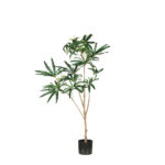 PEACOCK TREE ΔΕΝΤΡΟ ΤΕΧΝΗΤΟ ΣΕ ΓΛΑΣΤΡΑ 120cm PE ΠΡΑΣΙΝΟ ΜΕΤΑΞΩΤΟ ΥΦΑΣΜΑ 029873