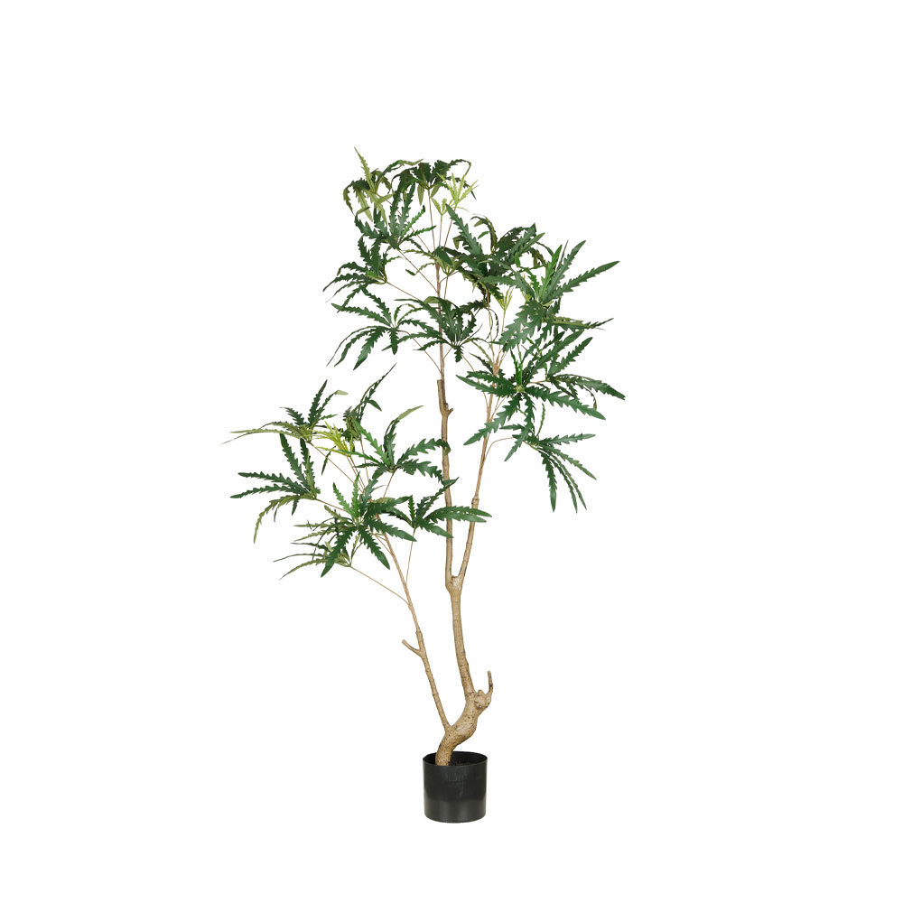 029874-vIS02-first-_1 PEACOCK TREE ΔΕΝΤΡΟ ΤΕΧΝΗΤΟ ΣΕ ΓΛΑΣΤΡΑ 150cm PE ΠΡΑΣΙΝΟ ΜΕΤΑΞΩΤΟ ΥΦΑΣΜΑ 029874 - Image 1