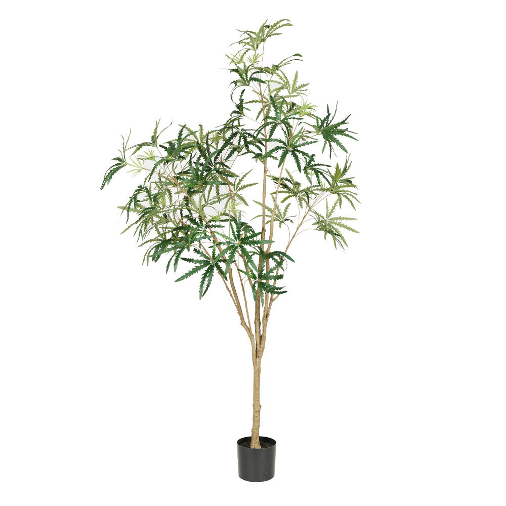 029876-HpAFv-first-_1 PEACOCK TREE ΔΕΝΤΡΟ ΤΕΧΝΗΤΟ ΣΕ ΓΛΑΣΤΡΑ 220cm PE ΠΡΑΣΙΝΟ ΜΕΤΑΞΩΤΟ ΥΦΑΣΜΑ 029876 - Image 1