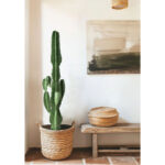 CANDELABRA CACTUS ΦΥΤΟ ΤΕΧΝΗΤΟ ΣΕ ΓΛΑΣΤΡΑ 120cm PU ΠΡΑΣΙΝΟ 029883 - Image 2