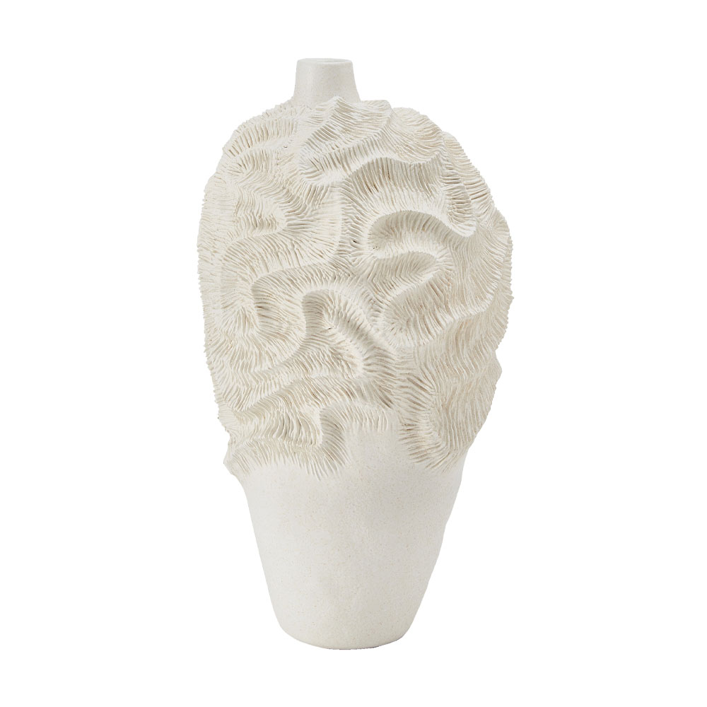 029935-9t8a9-first-_1 CORALLI ΒΑΖΟ 22x23x42cm POLYRESIN ΛΕΥΚΟ 029935 - Image 1