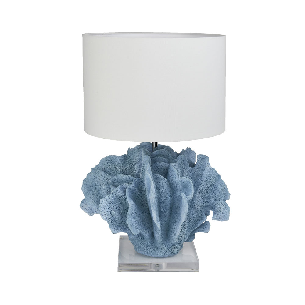 029952-D26Lx-first-_1 OCEAN ΦΩΤΙΣΤΙΚΟ ΕΠΙΤΡΑΠΕΖΙΟ 40x39x63cm POLYRESIN ΜΠΛΕ ΛΕΥΚΟ 029952 - Image 1