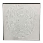 WHITE FINGERPRINTS ΠΙΝΑΚΑΣ ΔΙΑΚΟΣΜΗΣΗΣ 80x80x4cm ΚΑΜΒΑΣ ΛΕΥΚΟ ΑΣΗΜΙ 030068