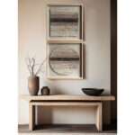 EARTHSCAPE SQUARE ΠΙΝΑΚΑΣ ΔΙΑΚΟΣΜΗΣΗΣ 80x80x4cm ΧΑΡΤΙ ΜΠΕΖ ΚΑΦΕ ΓΥΑΛΙ ΦΥΣΙΚΟ 030452 - Image 2