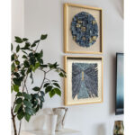 AZURE WORLD ΠΙΝΑΚΑΣ ΔΙΑΚΟΣΜΗΣΗΣ 80x80x4cm ΧΑΡΤΙ ΜΠΕΖ ΜΠΛΕ ΓΥΑΛΙ ΦΥΣΙΚΟ 030453 - Image 2