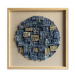 AZURE WORLD ΠΙΝΑΚΑΣ ΔΙΑΚΟΣΜΗΣΗΣ 80x80x4cm ΧΑΡΤΙ ΜΠΕΖ ΜΠΛΕ ΓΥΑΛΙ ΦΥΣΙΚΟ 030454