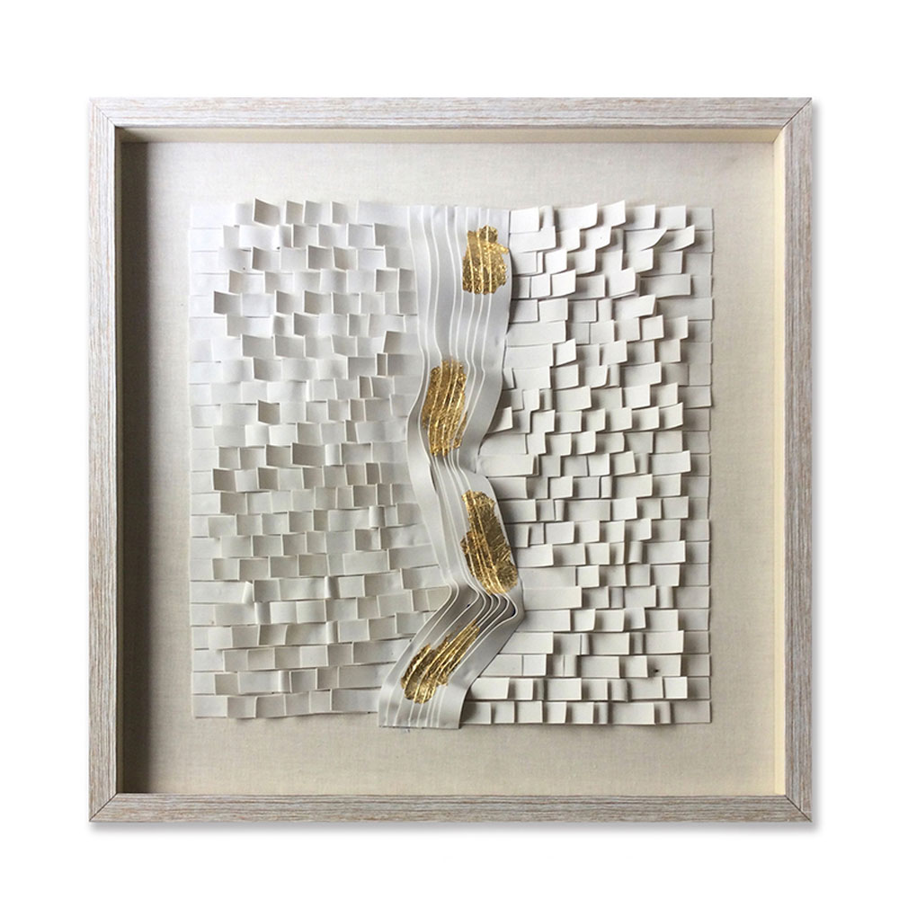 030456-bbOw2-first-_1 VITALITY ΠΙΝΑΚΑΣ ΔΙΑΚΟΣΜΗΣΗΣ 60x60x4cm PEVA ΜΠΕΖ ΧΡΥΣΟ ΓΥΑΛΙ ΦΥΣΙΚΟ 030456 - Image 1