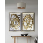 WILD SOUL ΠΙΝΑΚΑΣ ΔΙΑΚΟΣΜΗΣΗΣ 60x90x4cm MDF ΧΡΥΣΟ ΛΕΥΚΟ ΓΥΑΛΙ ΧΡΥΣΟ 030461 - Image 2