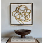 WILD SOUL ΠΙΝΑΚΑΣ ΔΙΑΚΟΣΜΗΣΗΣ 80x80x4cm MDF ΧΡΥΣΟ ΛΕΥΚΟ ΓΥΑΛΙ ΧΡΥΣΟ 030463 - Image 2