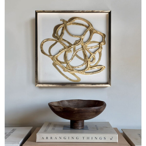 WILD SOUL ΠΙΝΑΚΑΣ ΔΙΑΚΟΣΜΗΣΗΣ 80x80x4cm MDF ΧΡΥΣΟ ΛΕΥΚΟ ΓΥΑΛΙ ΧΡΥΣΟ 030463 - Image 2