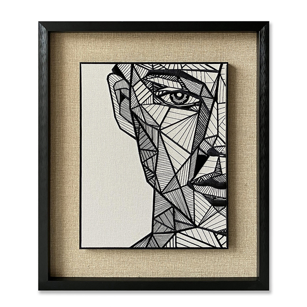 030465-fC5st-first-_1 OPTICAN GEOMETRY ΠΙΝΑΚΑΣ ΔΙΑΚΟΣΜΗΣΗΣ 60x70x4cm ΧΑΡΤΙ ΛΕΥΚΟ ΜΑΥΡΟ ΜΠΕΖ ΓΥΑΛΙ ΜΑΥΡΟ 030465 - Image 1