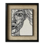 LINEAR GEOMETRY ΠΙΝΑΚΑΣ ΔΙΑΚΟΣΜΗΣΗΣ 60x70x4cm ΧΑΡΤΙ ΛΕΥΚΟ ΜΑΥΡΟ ΜΠΕΖ ΓΥΑΛΙ ΜΑΥΡΟ 030466