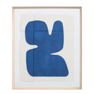 CLOUDS DANCE ΠΙΝΑΚΑΣ ΔΙΑΚΟΣΜΗΣΗΣ 50x60x4cm ΓΥΑΛΙ ΚΡΕΜ ΜΠΛΕ ΞΥΛΟ ΦΥΣΙΚΟ 030601