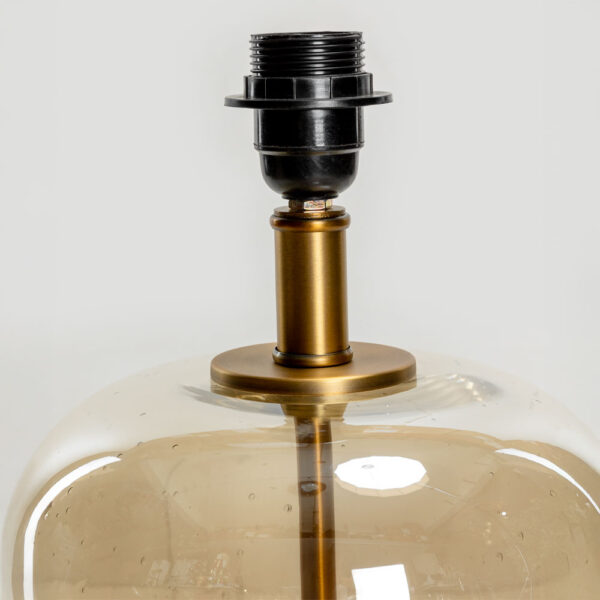 BEXLEY ΦΩΤΙΣΤΙΚΟ ΕΠΙΤΡΑΠΕΖΙΟ 43x43x79cm ΓΥΑΛΙ ΜΕΛΙ ΧΡΥΣΟ ΛΙΝΟ ΜΠΕΖ 030620 - Image 5