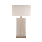 ELEVEN ΦΩΤΙΣΤΙΚΟ ΕΠΙΤΡΑΠΕΖΙΟ 47x25x83cm ΓΥΑΛΙ ΔΙΑΦΑΝΟ ΧΡΥΣΟ ΛΙΝΟ ΛΕΥΚΟ 030626