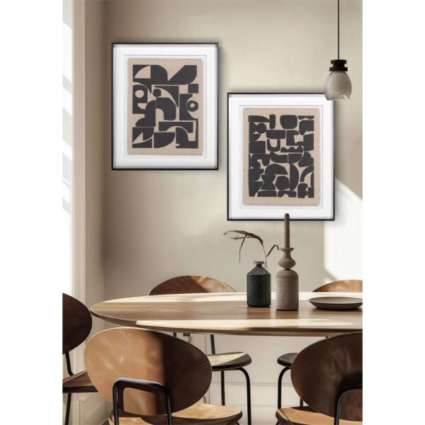 DO MORE ΠΙΝΑΚΑΣ ΔΙΑΚΟΣΜΗΣΗΣ 50x60x4cm ΓΥΑΛΙ ΛΕΥΚΟ ΜΑΥΡΟ ΞΥΛΟ ΜΑΥΡΟ 030657 - Image 2