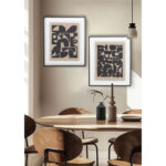 DO MORE ΠΙΝΑΚΑΣ ΔΙΑΚΟΣΜΗΣΗΣ 50x60x4cm ΓΥΑΛΙ ΛΕΥΚΟ ΜΑΥΡΟ ΞΥΛΟ ΜΑΥΡΟ 030658 - Image 2