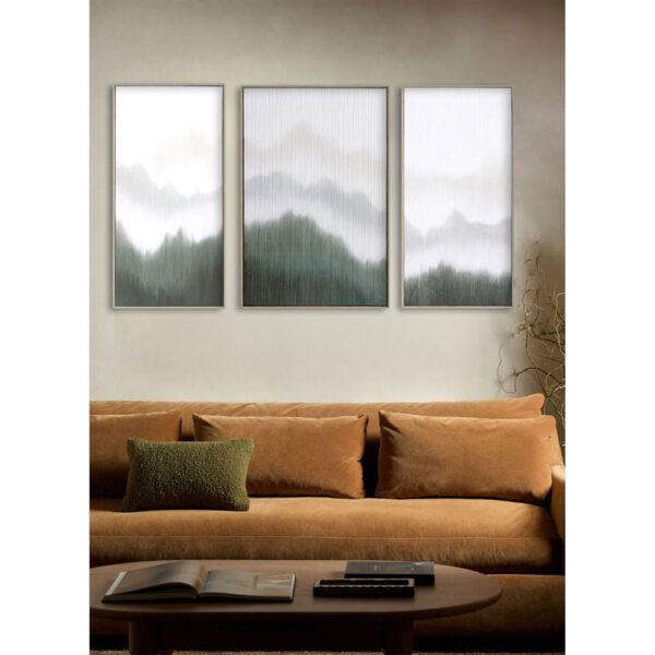 LOST IN NATURE ΠΙΝΑΚΑΣ ΔΙΑΚΟΣΜΗΣΗΣ 45x90x5cm ΚΑΜΒΑΣ ΛΕΥΚΟ ΠΡΑΣΙΝΟ ΞΥΛΟ ΦΥΣΙΚΟ 030663 - Image 2