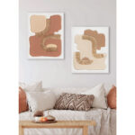 BOHO STYLE ΠΙΝΑΚΑΣ ΔΙΑΚΟΣΜΗΣΗΣ 80x100x4cm ΚΑΜΒΑΣ ΜΠΕΖ ΞΥΛΟ 030670 - Image 2