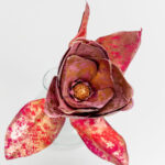 MAGNOLIA ΛΟΥΛΟΥΔΙ ΤΕΧΝΗΤΟ 58cm ΥΦΑΣΜΑ ΜΠΟΡΝΤΩ ΧΡΥΣΟ PVC 030775 - Image 3