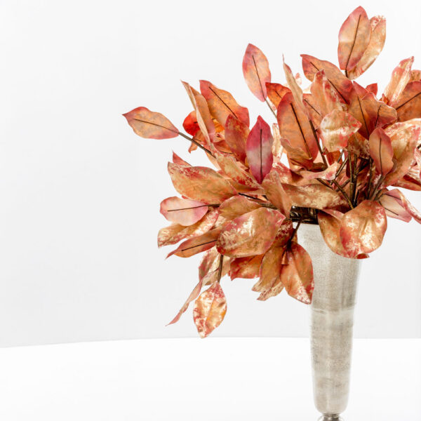 MAGNOLIA LEAVES ΚΛΑΔΙ ΤΕΧΝΗΤΟ 74cm ΥΦΑΣΜΑ ΧΡΥΣΟ ΜΠΟΡΝΤΩ PVC 030779 - Image 3