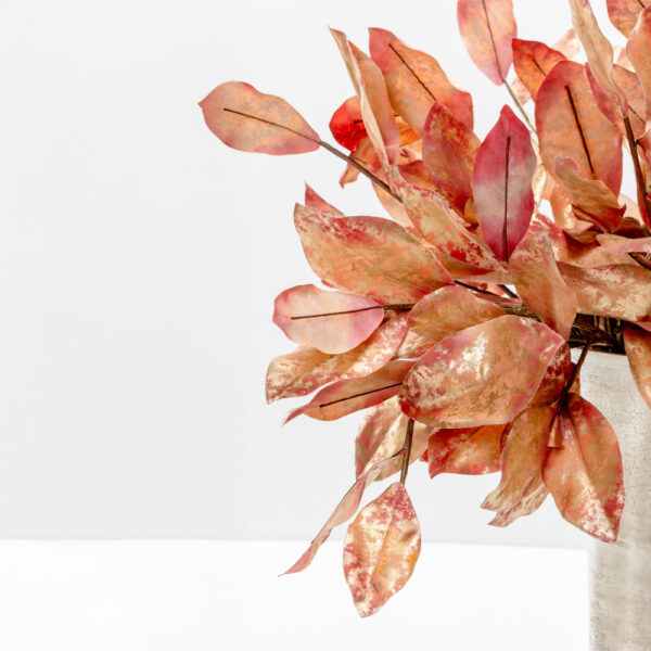 MAGNOLIA LEAVES ΚΛΑΔΙ ΤΕΧΝΗΤΟ 74cm ΥΦΑΣΜΑ ΧΡΥΣΟ ΜΠΟΡΝΤΩ PVC 030779 - Image 4