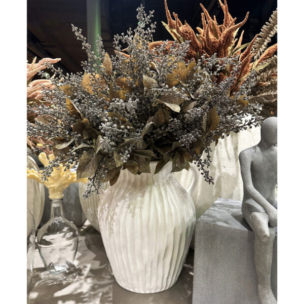 SOPHORAE ΛΟΥΛΟΥΔΙ ΤΕΧΝΗΤΟ ΜΠΟΥΚΕΤΟ 65cm ΥΦΑΣΜΑ ΓΚΡΙ ΜΠΕΖ ΠΡΑΣΙΝΟ PVC 030810 - Image 2