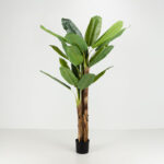 BANANA ΔΕΝΤΡΟ ΤΕΧΝΗΤΟ ΣΕ ΓΛΑΣΤΡΑ 200cm PVC ΠΡΑΣΙΝΟ ΜΑΥΡΟ ΤΣΙΜΕΝΤΟ 030833