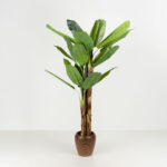 BANANA ΔΕΝΤΡΟ ΤΕΧΝΗΤΟ ΣΕ ΓΛΑΣΤΡΑ 200cm PVC ΠΡΑΣΙΝΟ ΜΑΥΡΟ ΤΣΙΜΕΝΤΟ 030833 - Image 2