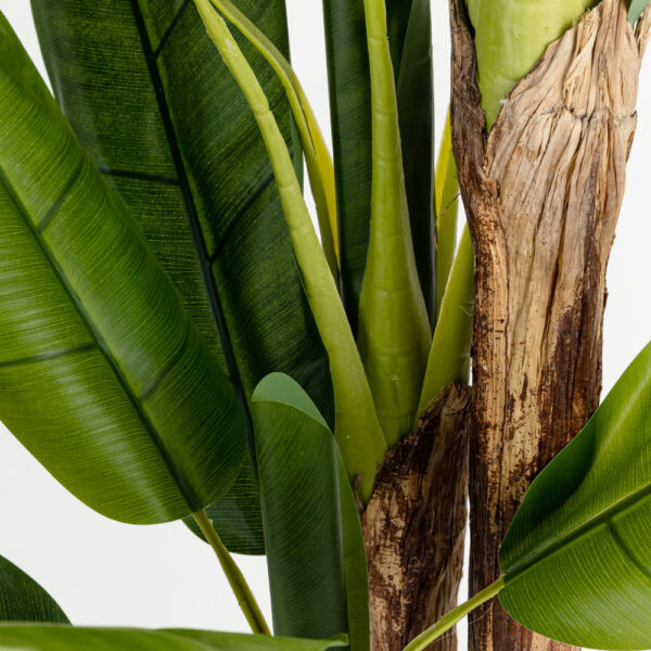 BANANA ΔΕΝΤΡΟ ΤΕΧΝΗΤΟ ΣΕ ΓΛΑΣΤΡΑ 200cm PVC ΠΡΑΣΙΝΟ ΜΑΥΡΟ ΤΣΙΜΕΝΤΟ 030833 - Image 3