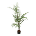 HERICIUM FERN ΔΕΝΤΡΟ ΤΕΧΝΗΤΟ ΣΕ ΓΛΑΣΤΡΑ 130cm PVC ΠΡΑΣΙΝΟ ΜΑΥΡΟ ΤΣΙΜΕΝΤΟ 030837