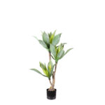 JUBAOLIAN ΔΕΝΤΡΟ ΤΕΧΝΗΤΟ ΣΕ ΓΛΑΣΤΡΑ 120cm PVC ΠΡΑΣΙΝΟ ΜΑΥΡΟ ΤΣΙΜΕΝΤΟ 030841