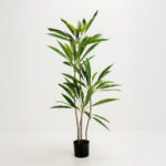 VELVET TREE ΔΕΝΤΡΟ ΤΕΧΝΗΤΟ ΣΕ ΓΛΑΣΤΡΑ 120cm PVC ΠΡΑΣΙΝΟ ΜΑΥΡΟ ΤΣΙΜΕΝΤΟ 030848