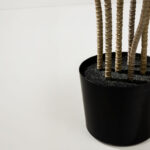 VELVET TREE ΔΕΝΤΡΟ ΤΕΧΝΗΤΟ ΣΕ ΓΛΑΣΤΡΑ 140cm PVC ΠΡΑΣΙΝΟ ΜΑΥΡΟ ΤΣΙΜΕΝΤΟ 030849 - Image 4