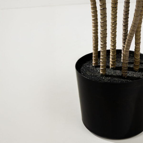 VELVET TREE ΔΕΝΤΡΟ ΤΕΧΝΗΤΟ ΣΕ ΓΛΑΣΤΡΑ 140cm PVC ΠΡΑΣΙΝΟ ΜΑΥΡΟ ΤΣΙΜΕΝΤΟ 030849 - Image 4